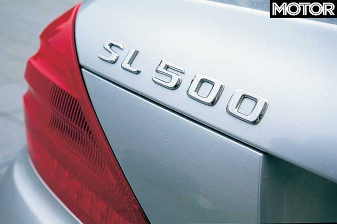 2001 Mercedes-Benz SL500 badge