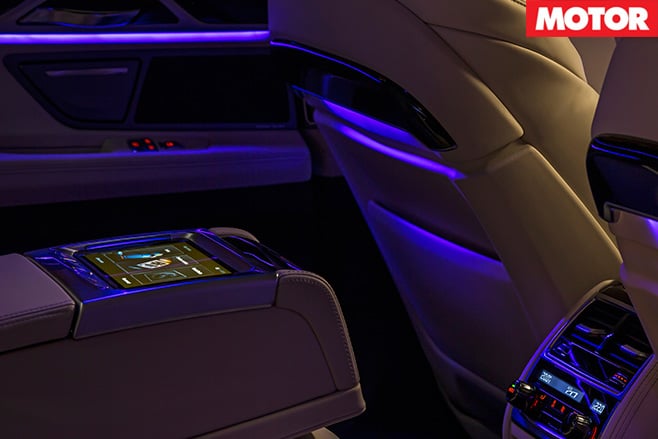 2016 BMW 740i rear seats