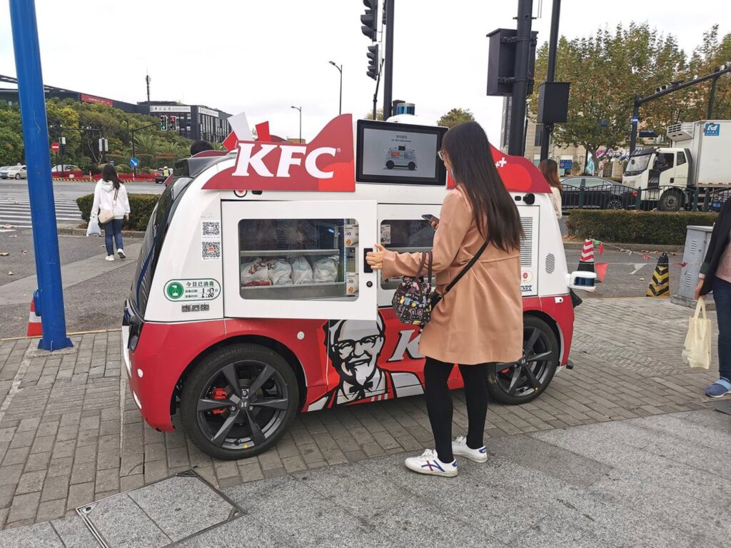 KFC delivery vans