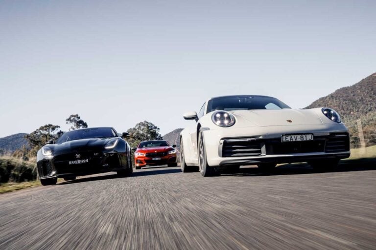2019 BMW M850i vs Porsche 911 Carrera 4S vs Jaguar F-Type SVR comparison review
