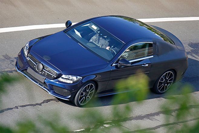 2015-Mercerdes -C-Class -Coupe -Spy -top -rolling -322