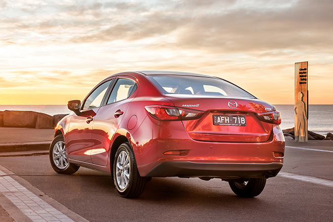 Mazda 2 sedan rear