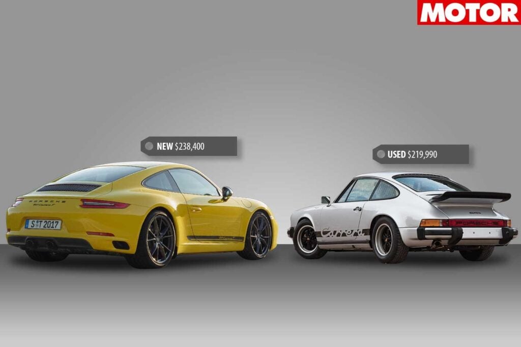 2018 Porsche 911 Carrera T vs 1975 911 Carrera new vs used