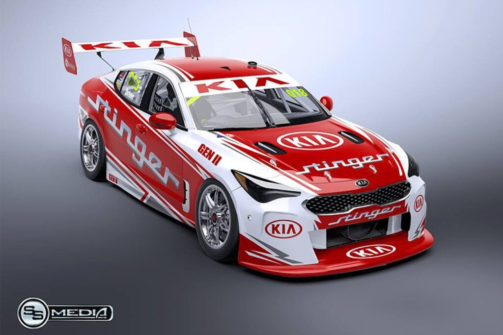 kia stinger supercar three quarter