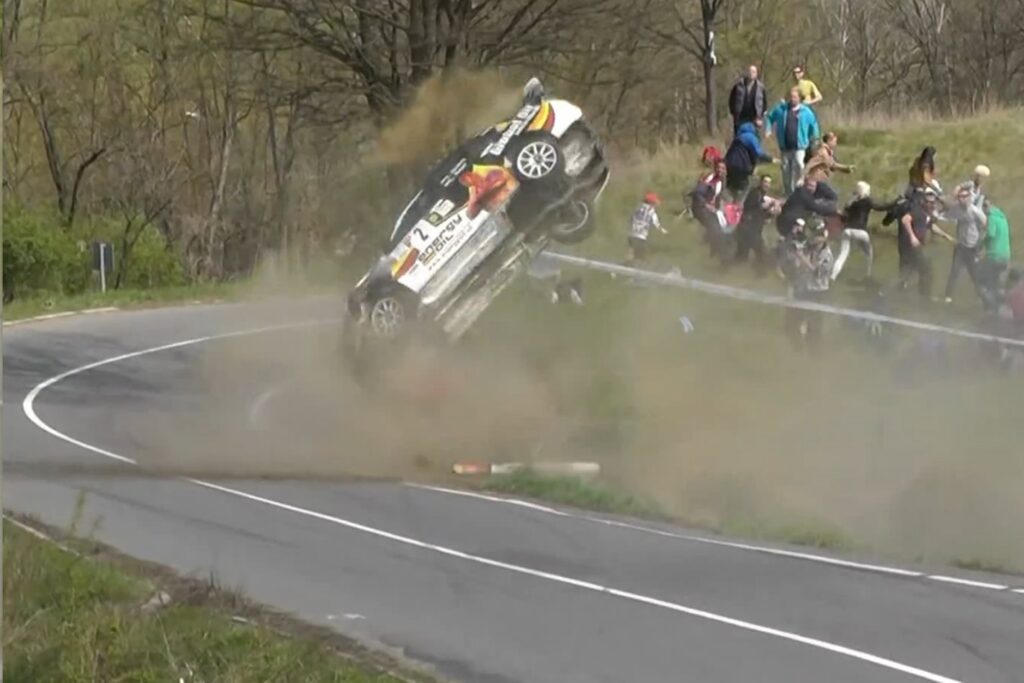 Rally crashes