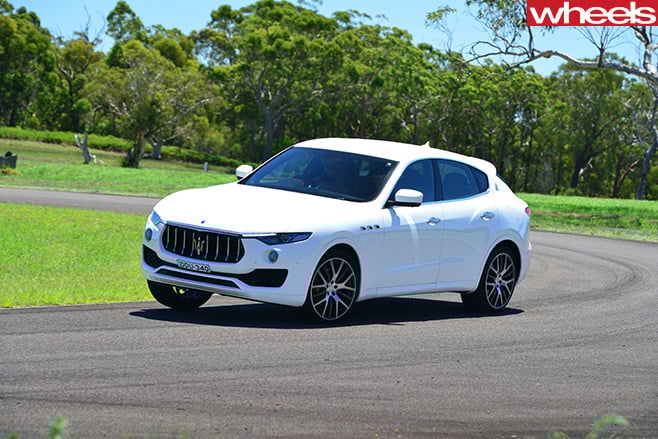2017-Maserati -Levante -side -front -driving