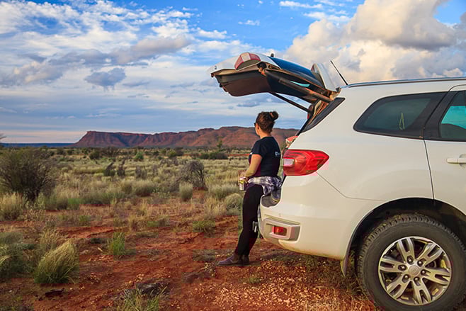 Ford Everest parked Outback