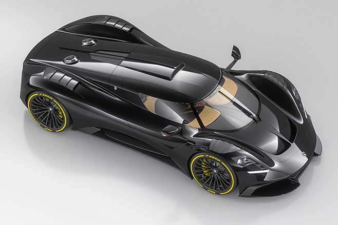 Ares S1 supercar has top exit exhausts like a Porsche 918 Spyder.