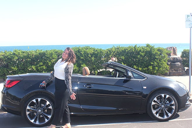 Holden Cascada Convertible at beach