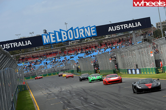 Ferrari -racing -at -track