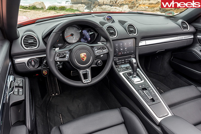 Orange -Porsche -918-Boxster -S-interior