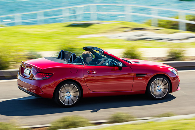 2017 Mercedes-AMG SLC 43 side