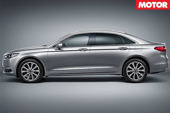 Ford Taurus twin turbo V6 side