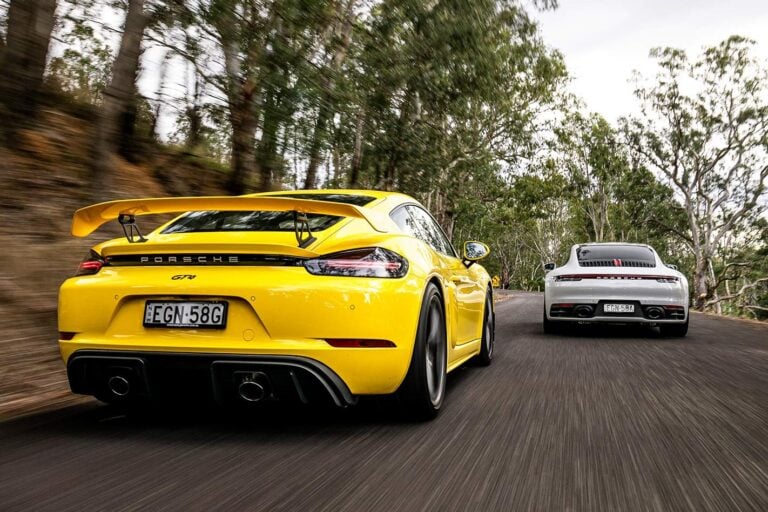 Porsche Cayman GT4 and 911 Carrera