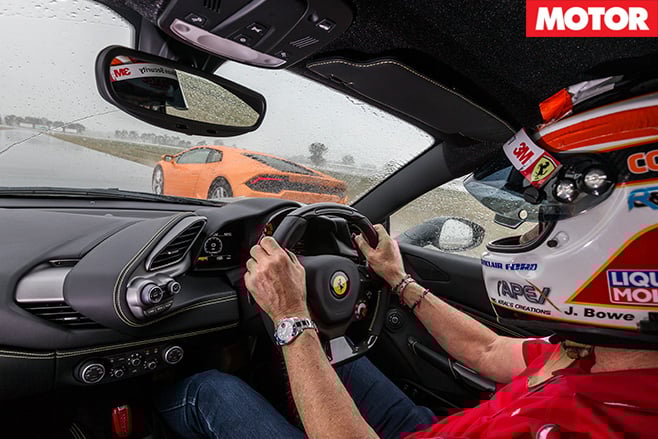 John Bowe driving