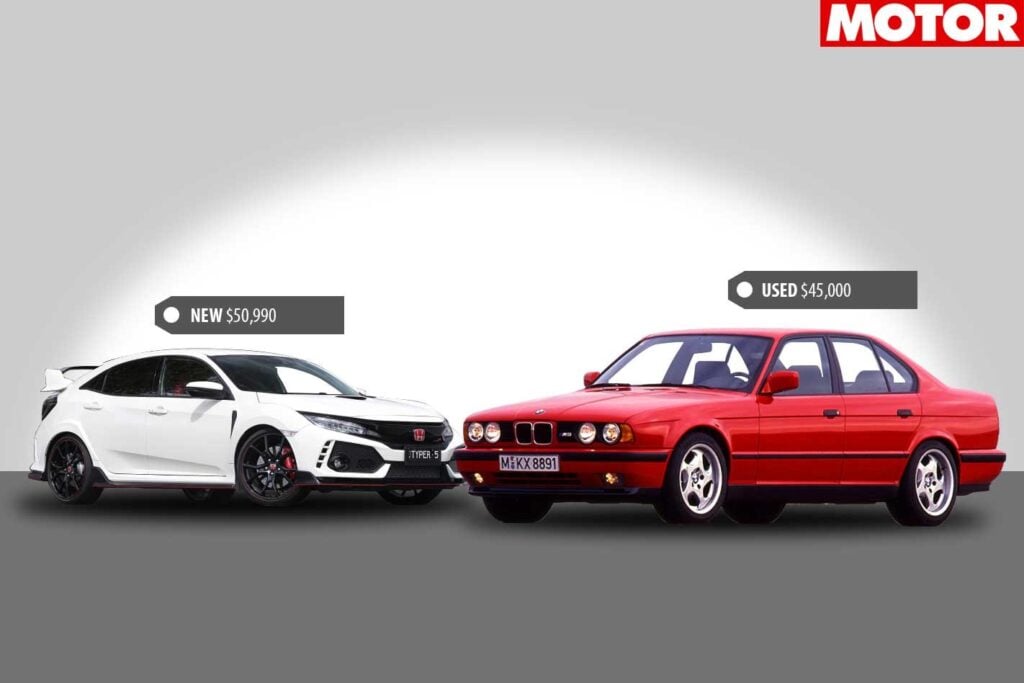 2018 Honda Civic Type R vs 1989 BMW E34 M5 new vs used