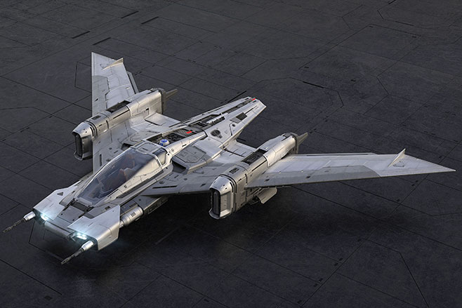 Porsche Tri-Wing 91x Pegasus starfighter