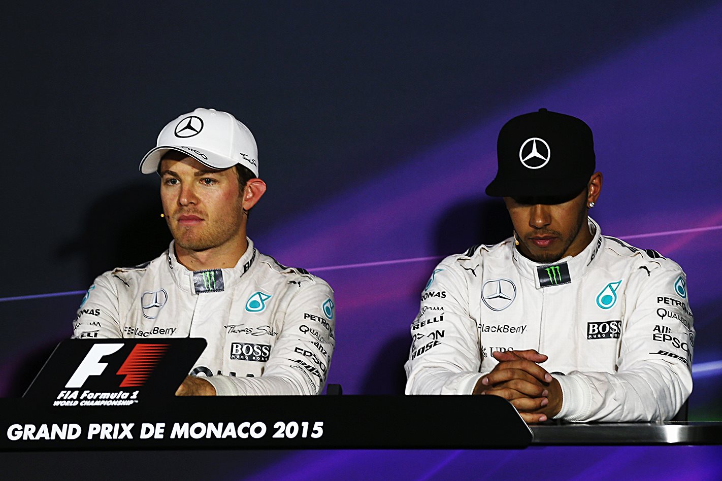 Nico Rosberg Lewis Hamilton Monaco F1 GP 2015