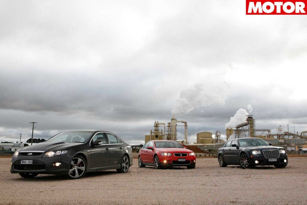 2008 FPV GT E vs HSV Senator vs Chrsyler 300C SRT8 comparison drive review classic MOTOR