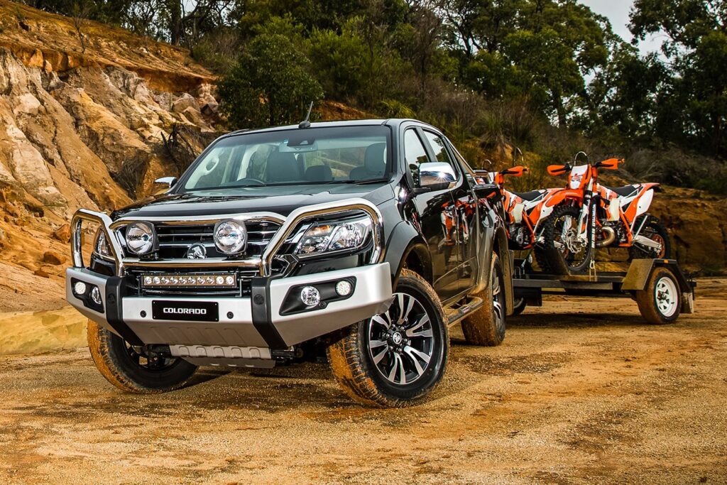 Holden Colorado towing bikes