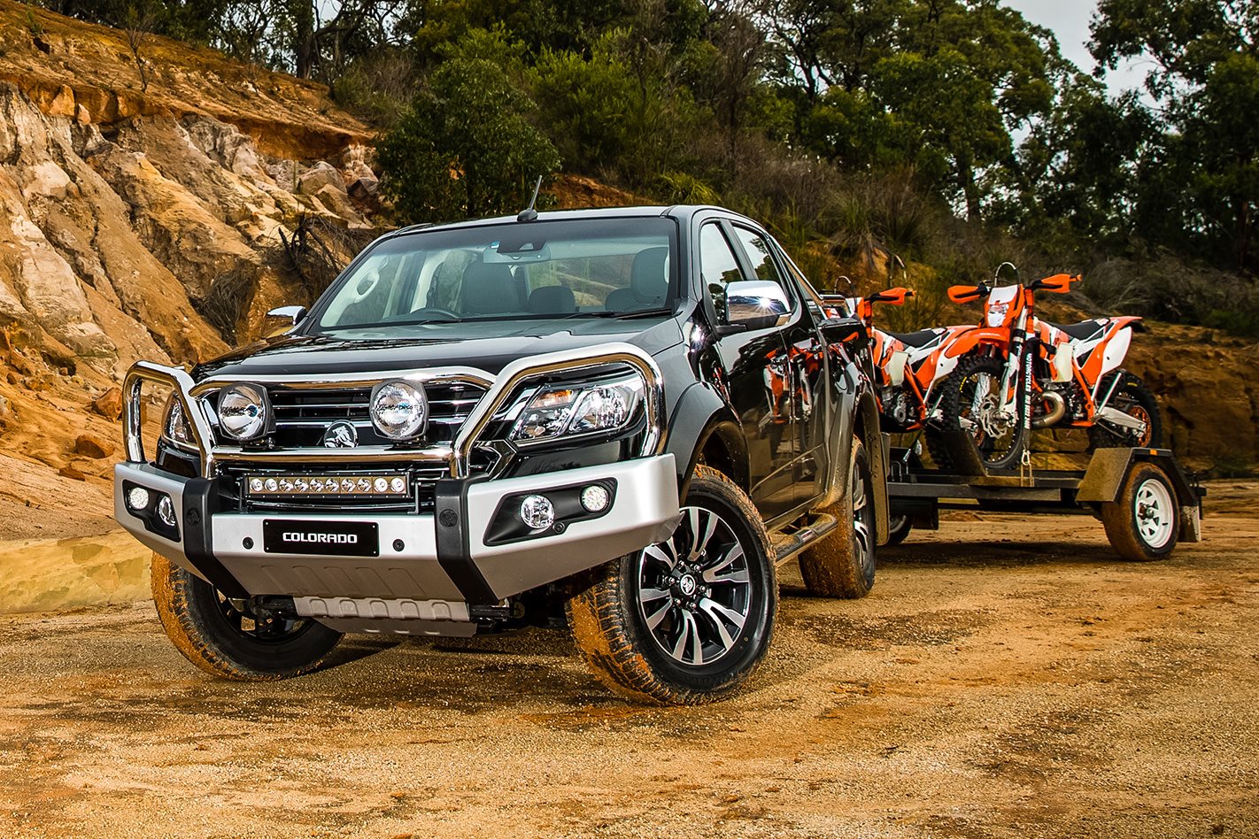 Holden Colorado towing bikes