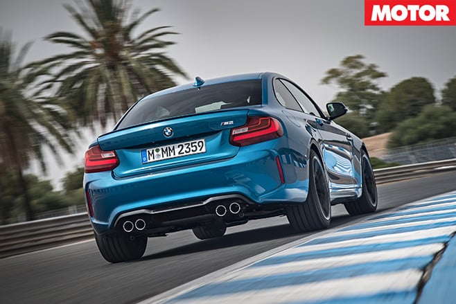 BMW M2 rear driving track