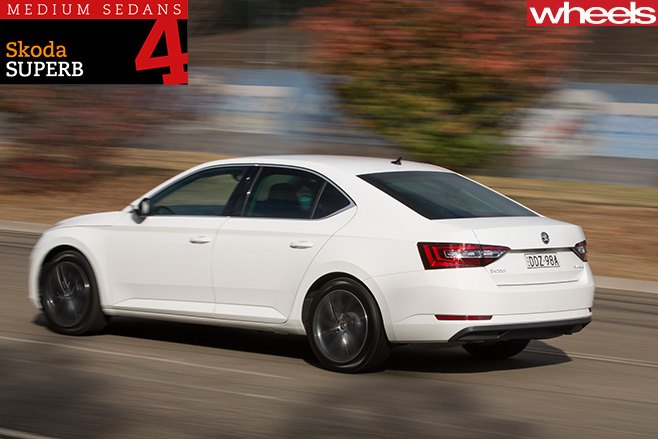 Skoda -Superb -driving -rear