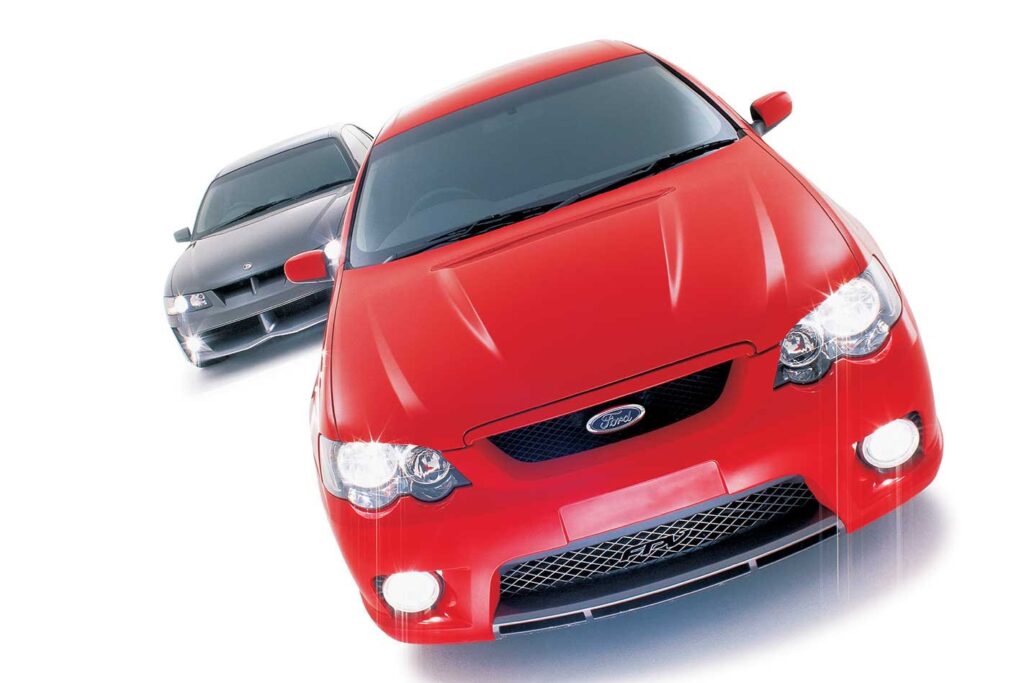 2003 FPV Falcon GT v HSV Clubsport comparison classic MOTOR