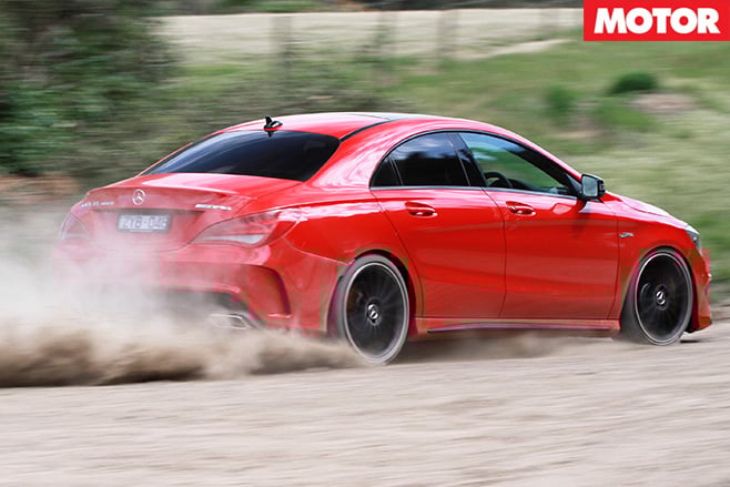 CLA 45 AMG v driving