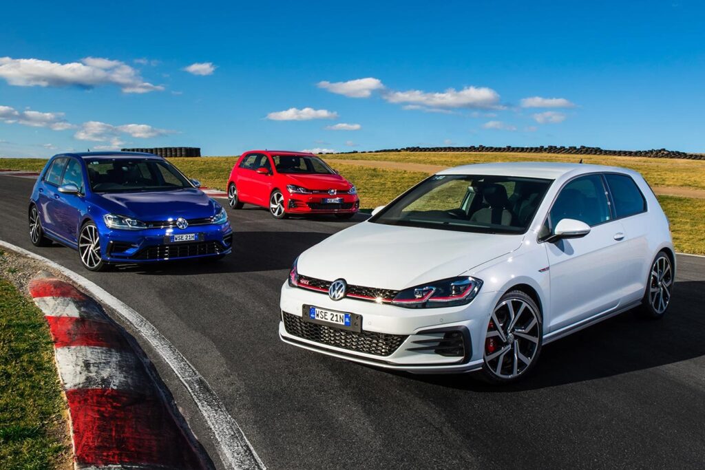 volkswagen golf gti r range available