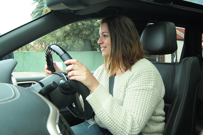 Anna Kantilaftas Lifestyle Editor of WhichCar driving Jeep Cherokee