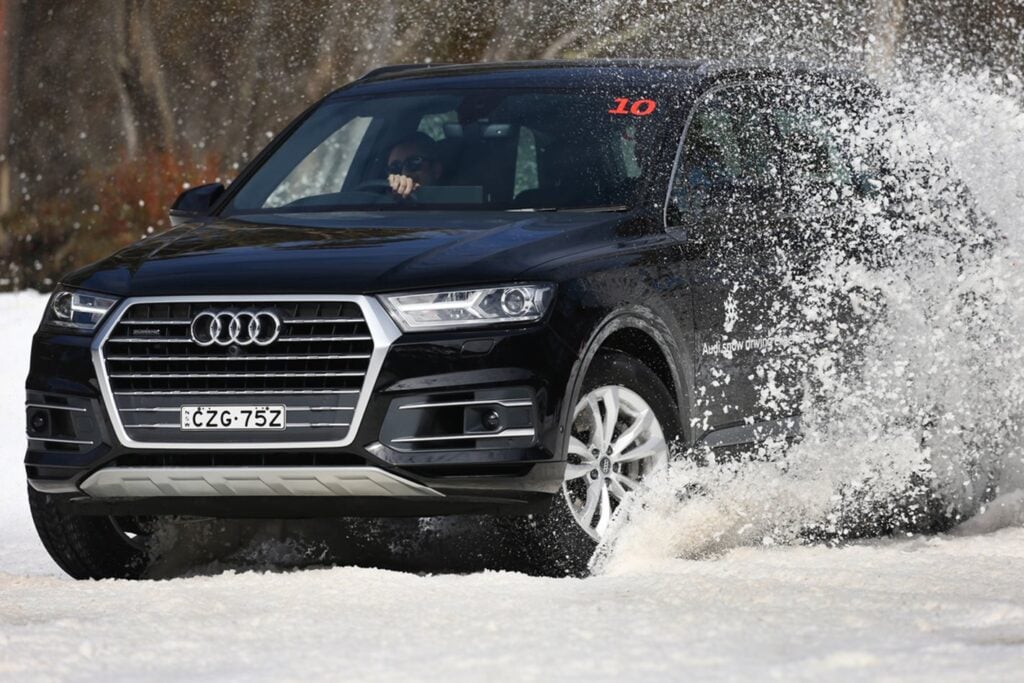 Drifting an Audi at Mt Hotham