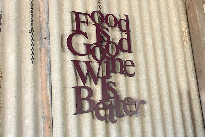 Food Wine Sign