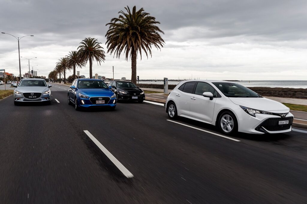 Mazda 3 Hyundai i30 Honda Civic Toyota Corolla