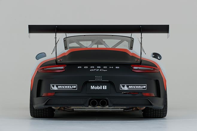New Porsche GT3 car rear