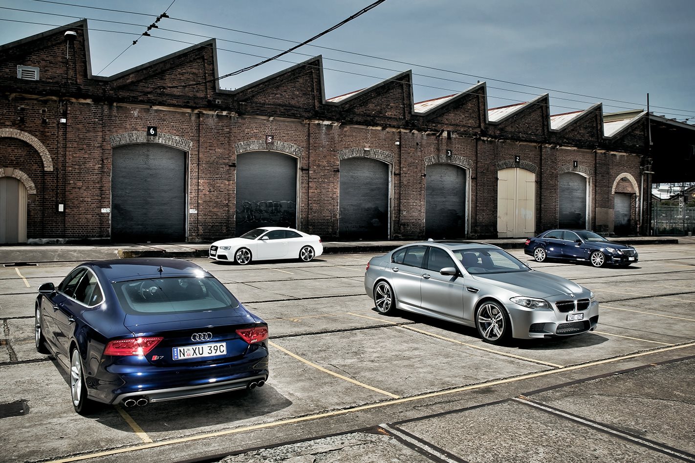 Audi S7 BMW M5 Mercedes Benz E63 Audi RS5 at Performance Car of the Year 2012