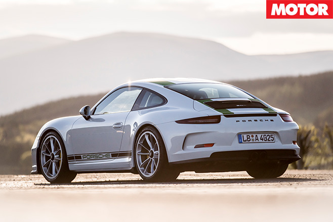 Porsche 911 R rear driving
