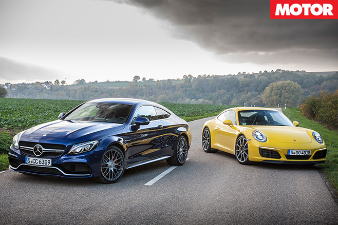911 Carrera vs C63 S still