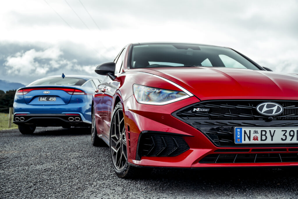 2021 Hyundai Sonata N Line v Kia Stinger 200S comparison review