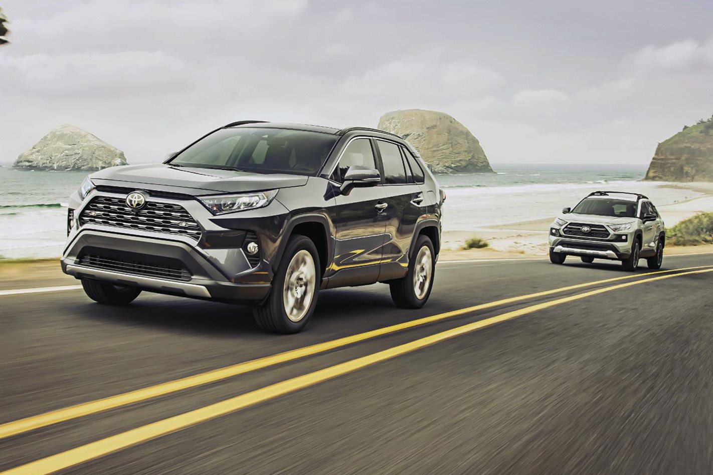 2019 Toyota RAV4 on highway
