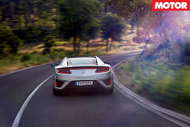 Honda NSX driving rear