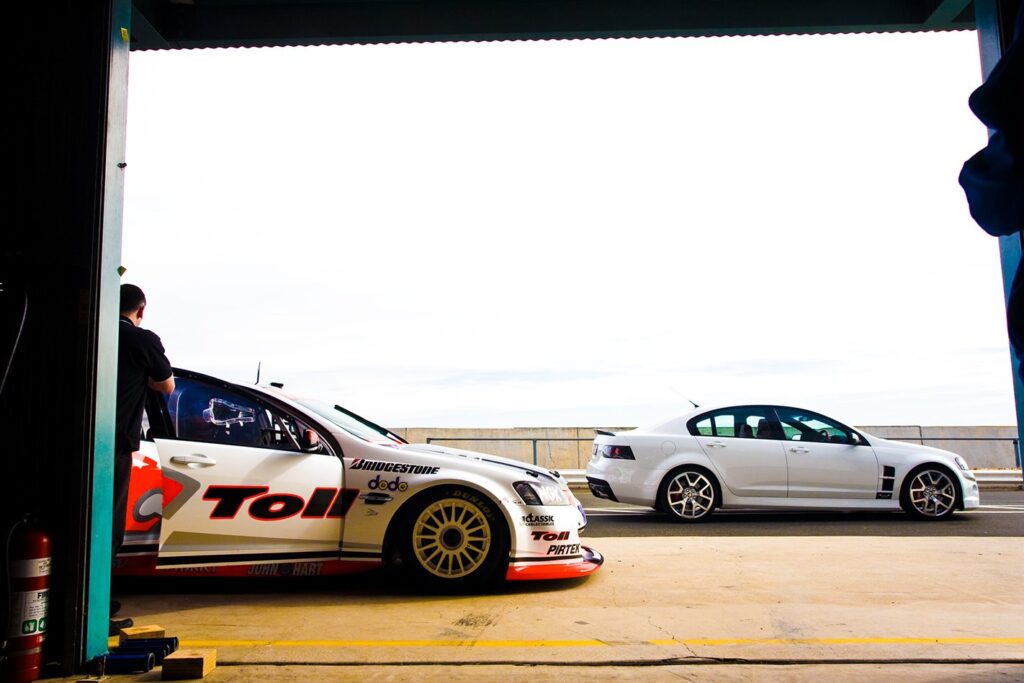 HSV V8 Supercar vs HSV W427 in the garage