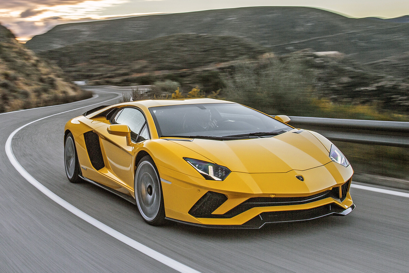 Lamborghini Aventador S driving