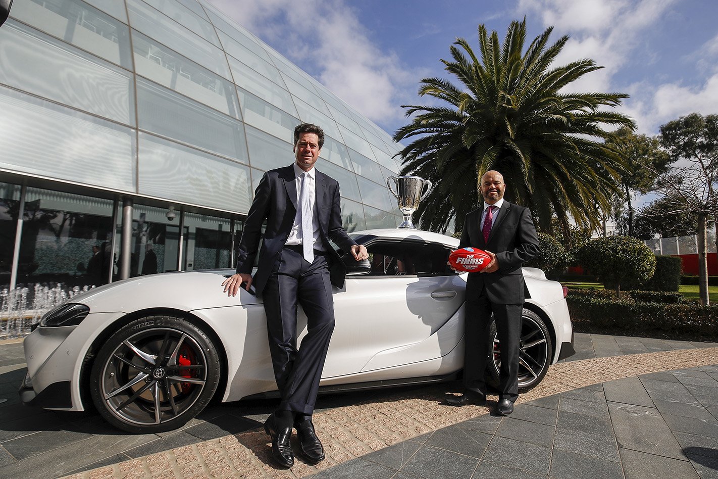 Toyota AFL Wayne Gabriel, Gillon McLachlan, Toyota Supra