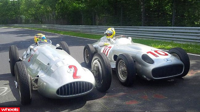 Nico Rosberg, Lewis Hamilton, Mercedes-Benz, AMG, Petronas, Formula 1, old, Silver Arrows