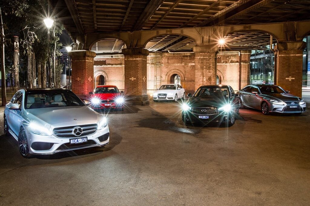 BMW 3 Series v Audi A4 v Infinit Q50 v Lexus IS v Mercedes C-Class comparison review