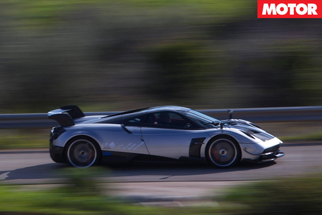 Pagani Huayra BC side driving