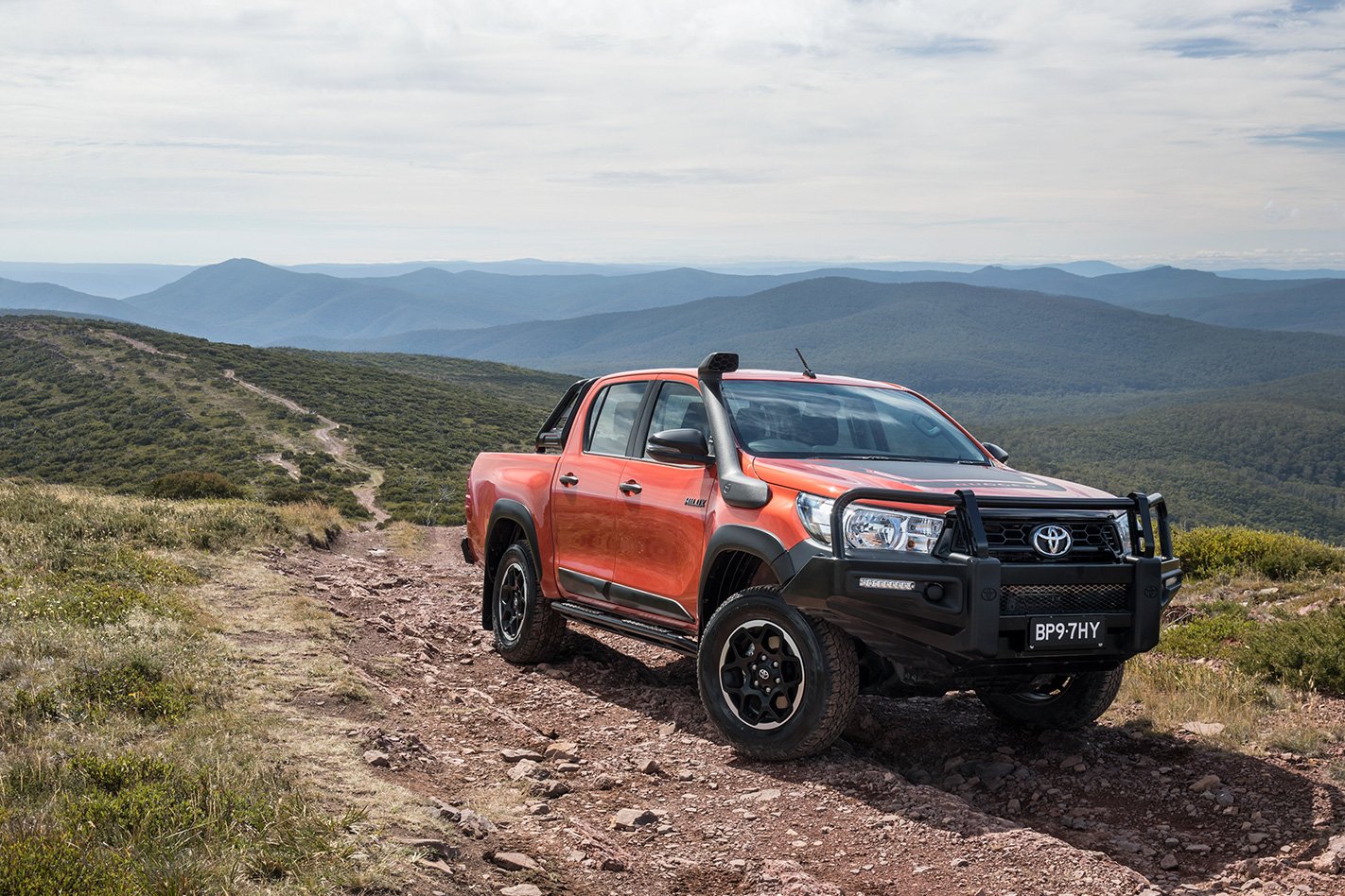 toyota hilux in red