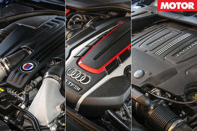 Alpina B7 vs Audi S8 Plus vs Jaguar engines