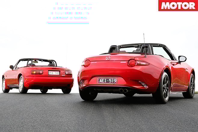 Mazda MX-5 new vs old rear